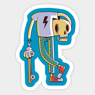 SKeleton skate Sticker